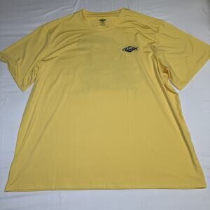 Palmyth Mens Yellow Performance T-Shirt XXXL Crab Beer Graphic Back Beach NWOT
